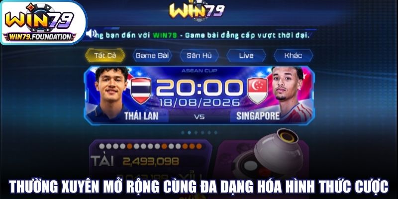 Thường xuyên mở rộng cùng đa dạng hóa các hình thức đặt cược